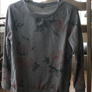 floral crew neck